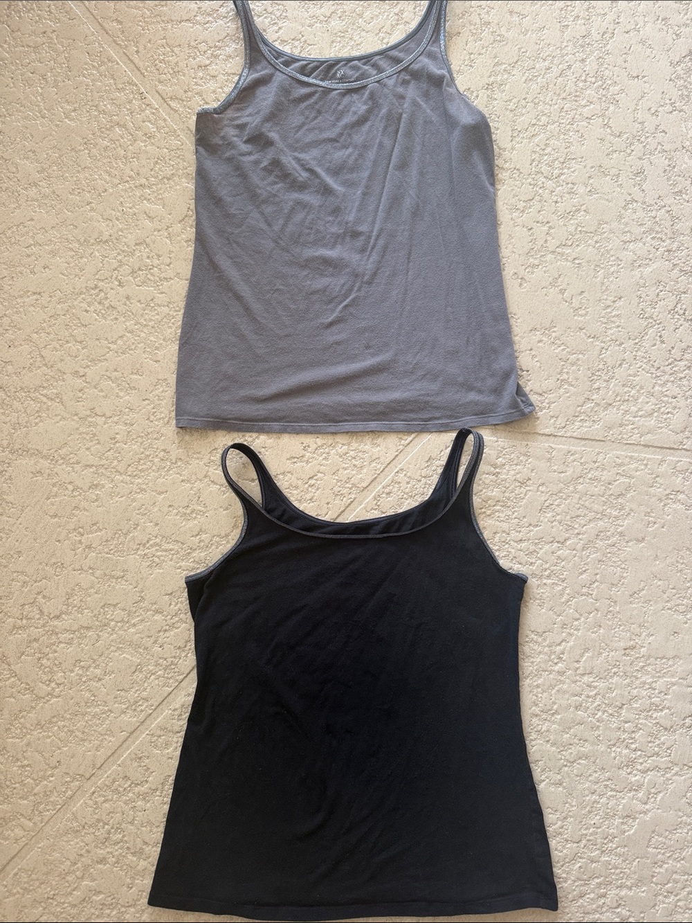 New York & Company Tank Tops in Light Gray and Black